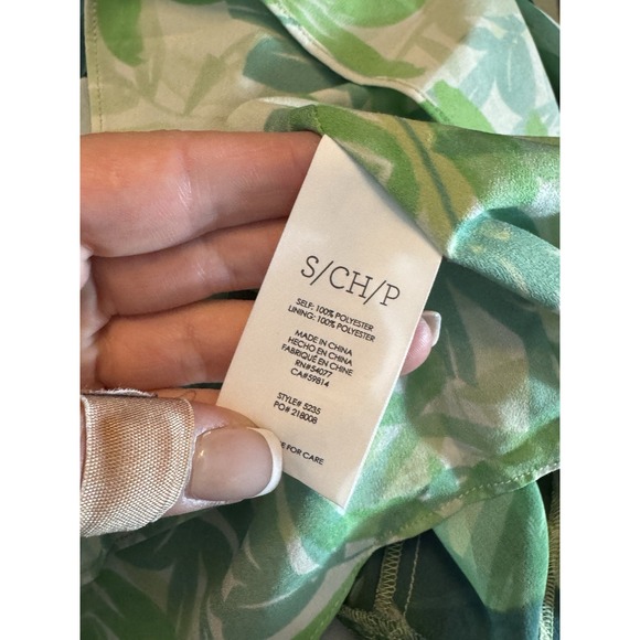 CAbi Tropical Flutter Castaway Spaghetti Strap Womens Dress S Fairy Resort sheer - Picture 7 of 7